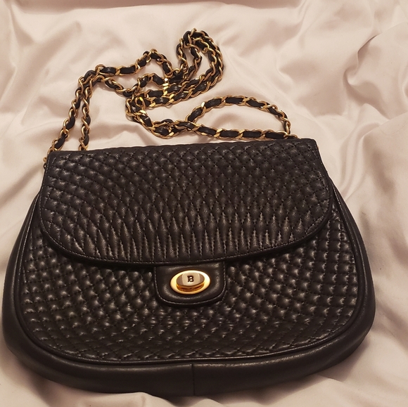 Bally Handbags - BALLY Quilted Chain Shoulder Bag Lambskin leather Black